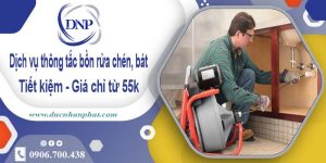 Dịch vụ thông tắc bồn rửa chén, bát tại Phú Nhuận【Từ 55k】