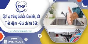 Dịch vụ thông tắc bồn rửa chén, bát tại Tân Phú【Giá từ 55k】