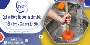 Dịch vụ thông tắc bồn rửa chén, bát tại Tân Uyên【Giá từ 55k】