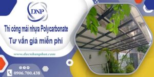 Thi công mái nhựa Polycarbonate tại Bình Thạnh -【Chỉ 550K/m²】