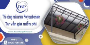 Thi công mái nhựa Polycarbonate tại Tân Bình -【Chỉ 550K/m²】